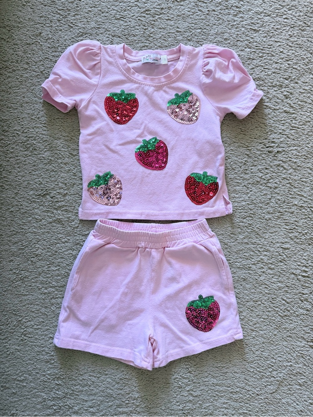 Strawberry Sequin Outfit